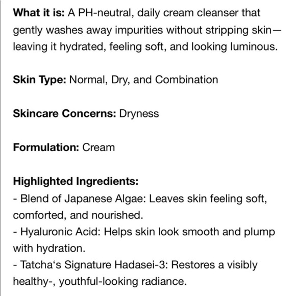 Tatcha The Rice Wash Soft Cream Cleanser | NEW | Dewy Skin | Travel Size 15mL - Picture 3 of 9